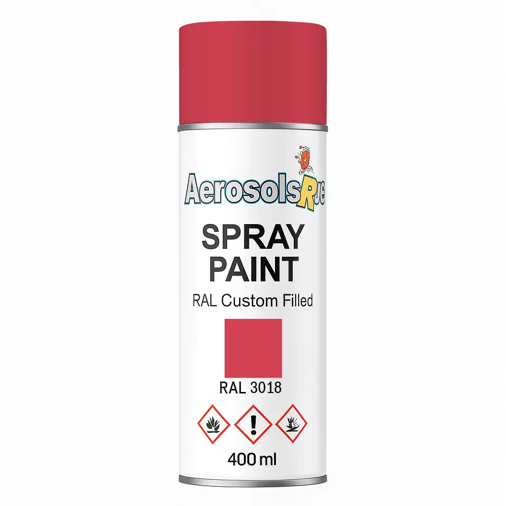 RAL 3018 - 400ml Aerosol Spray Paint Any Finish