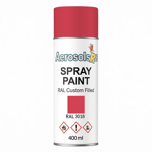 RAL 3018 - 400ml Aerosol Spray Paint Any Finish