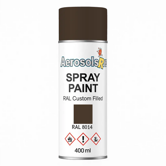RAL 8014- 400ml Aerosol Spray Paint Any Finish