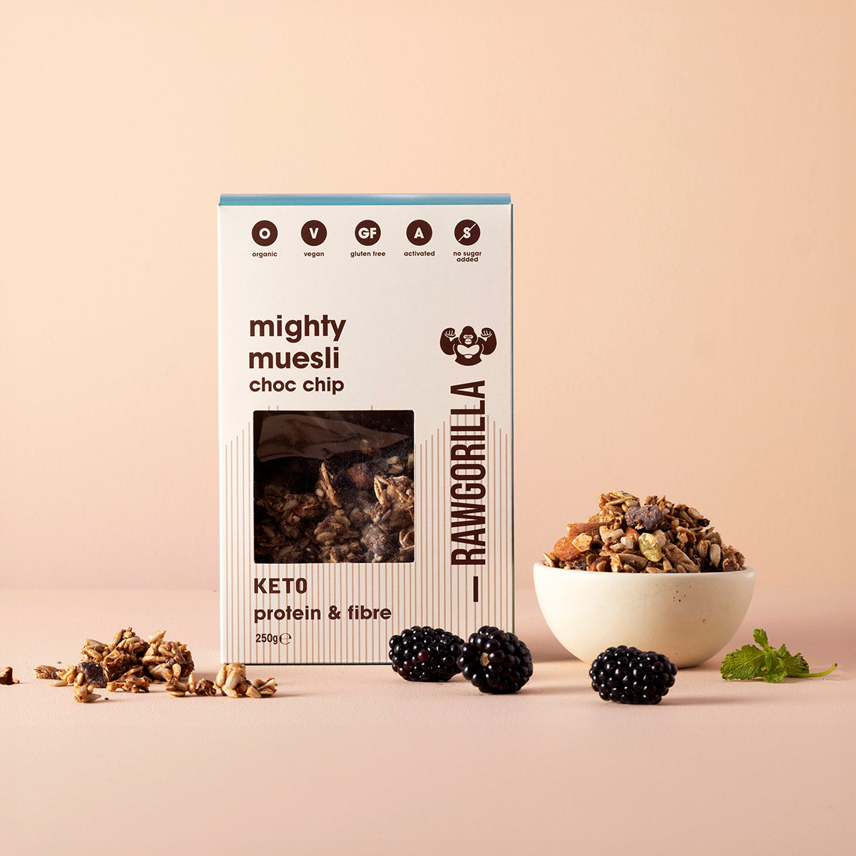 Organic Mighty Muesli Chocolate Chip Keto - 250g - Raw Gorilla