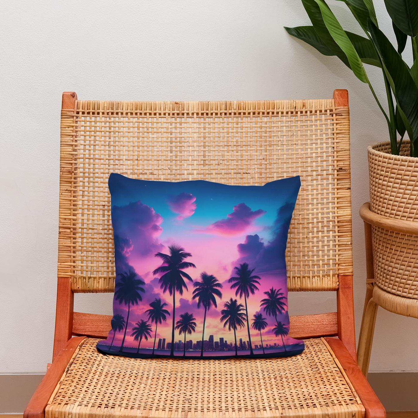 Miami Twilight Cotton Cushion
