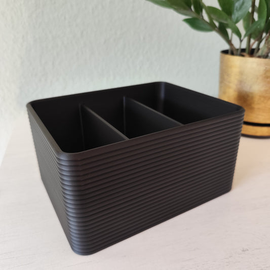 Modern Ribbed Remote Control Holder - Elegant Living Room Remote Caddy