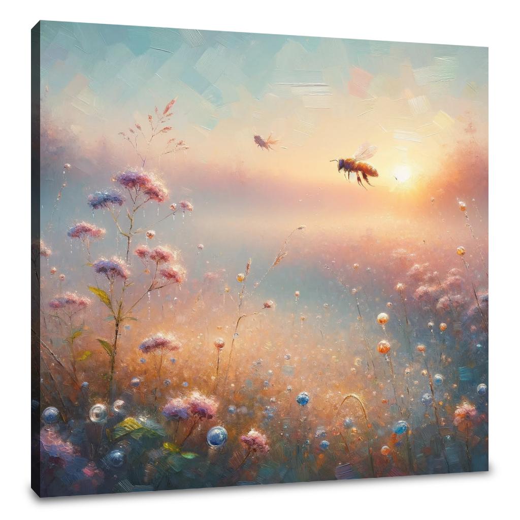 Whispers of Nature Bee Canvas