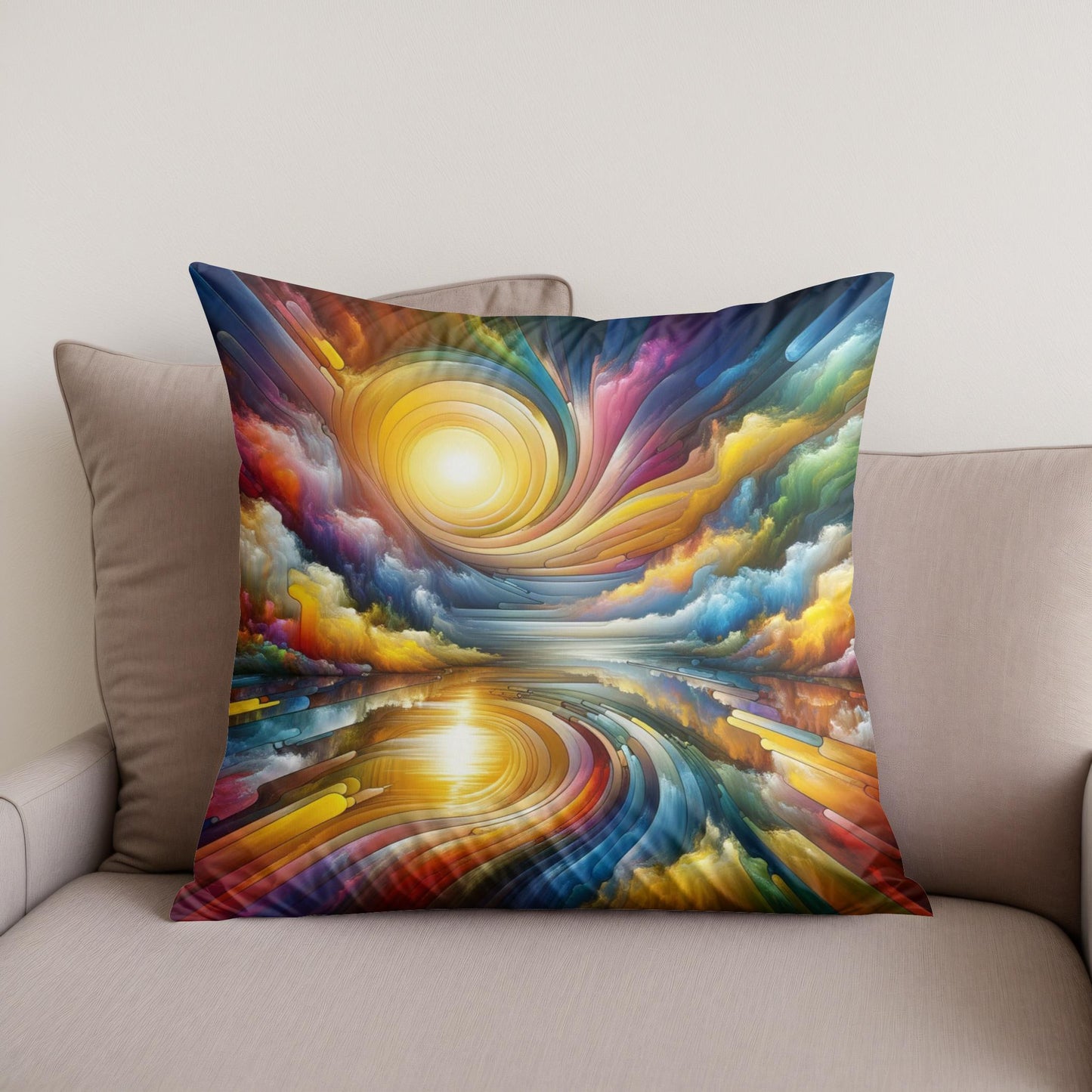 Prismatic Reflections Cotton Cushion