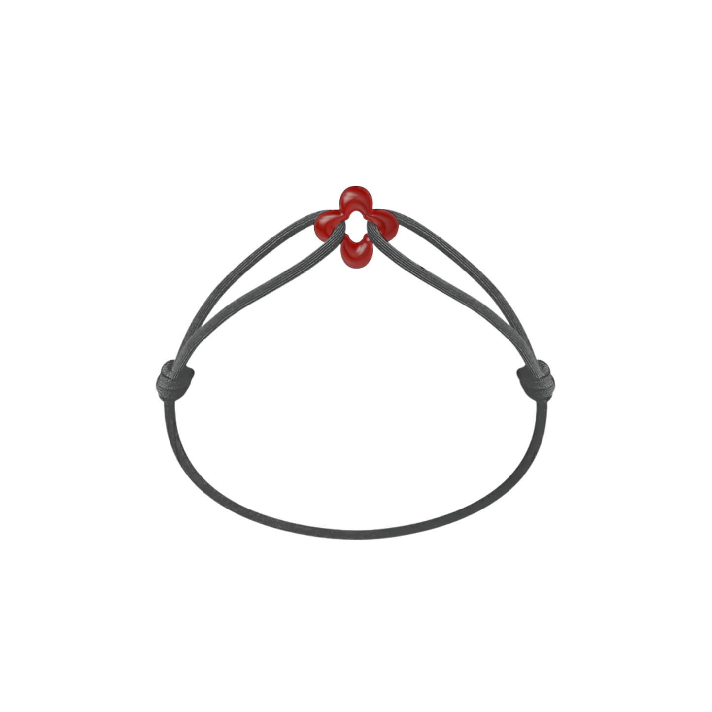 Mini Red Clover Cord Bracelet
