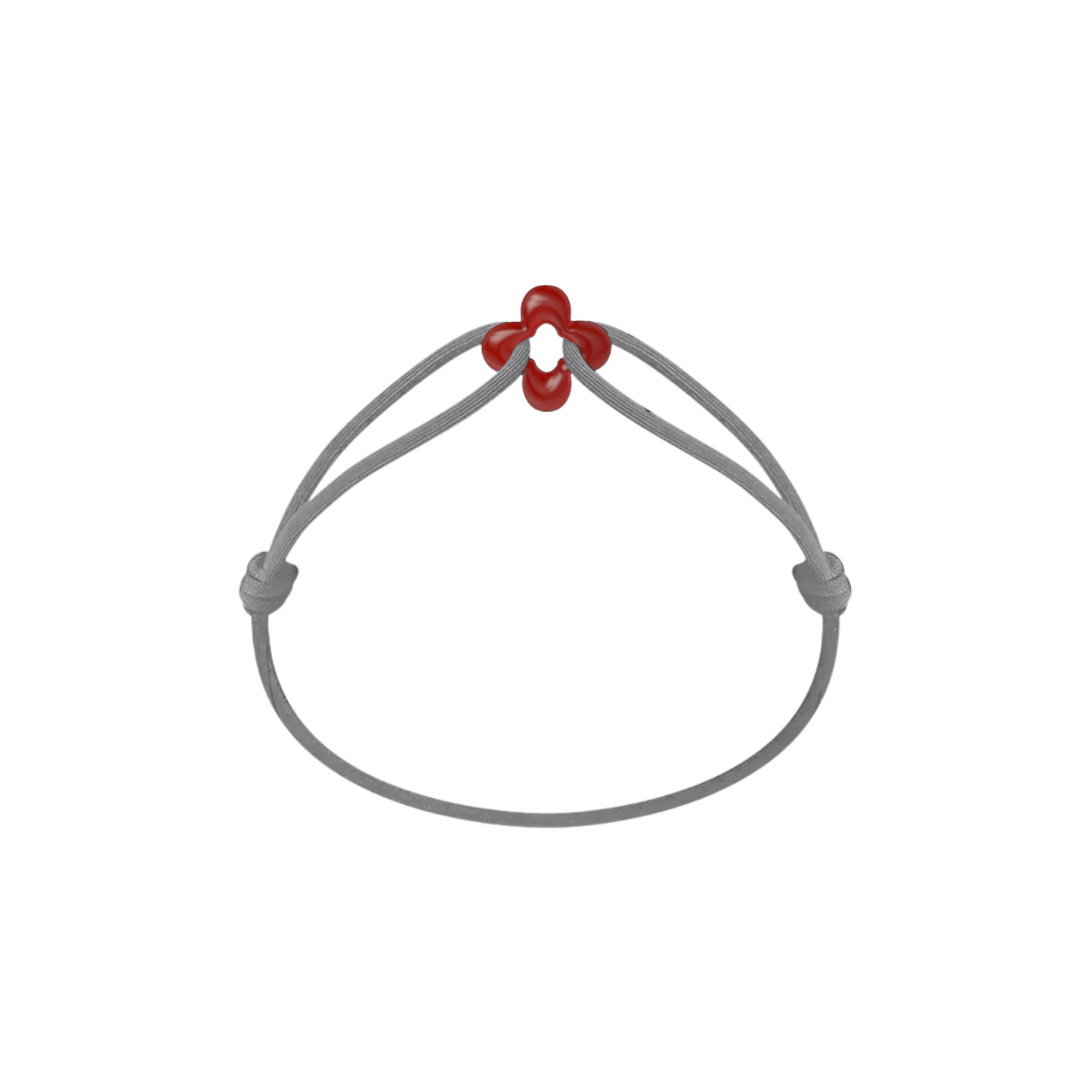 Mini Red Clover Cord Bracelet