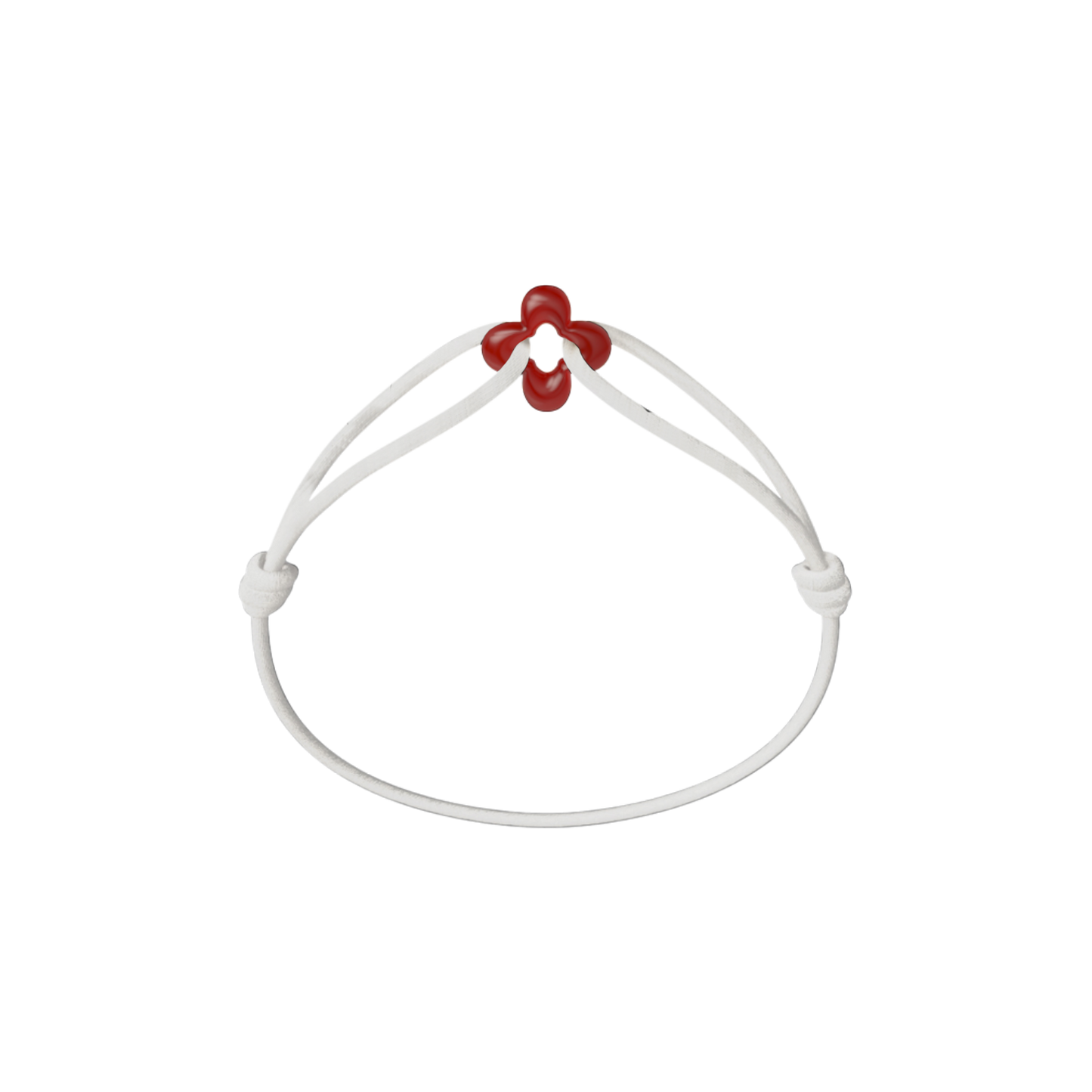 Mini Red Clover Cord Bracelet