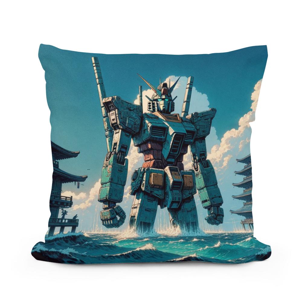 Ocean Mecha Guardian Cotton Cushion