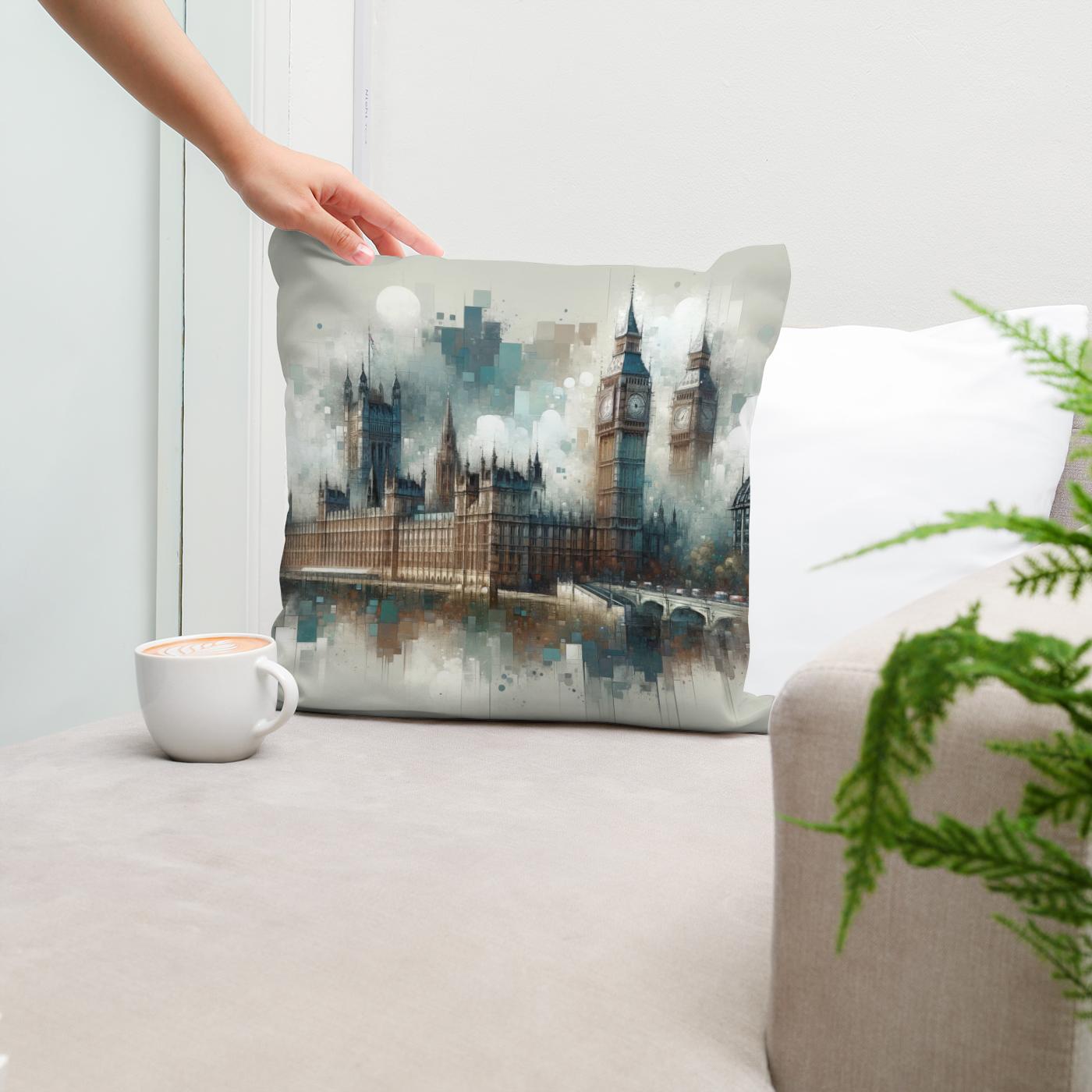 London's Timeless Echo Cotton Cushion
