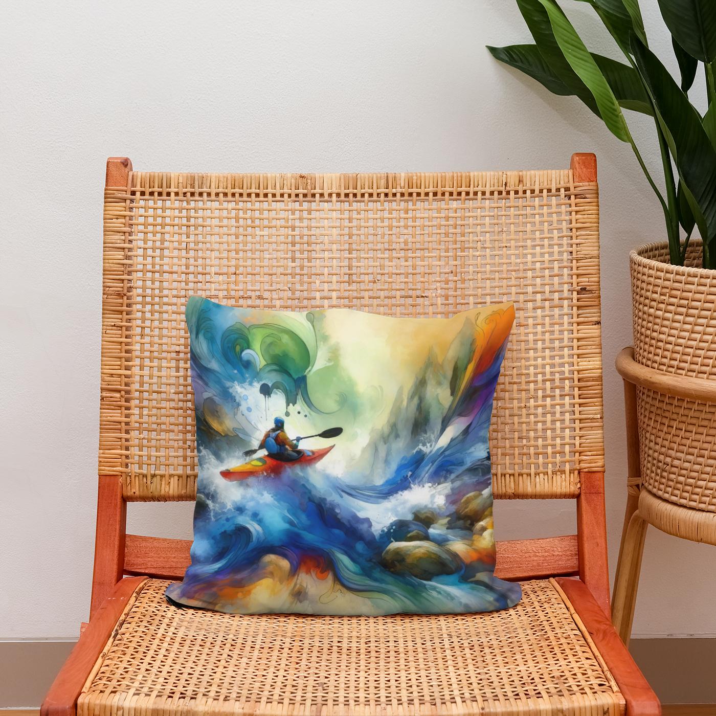 Rapids Rhapsody Cotton Cushion
