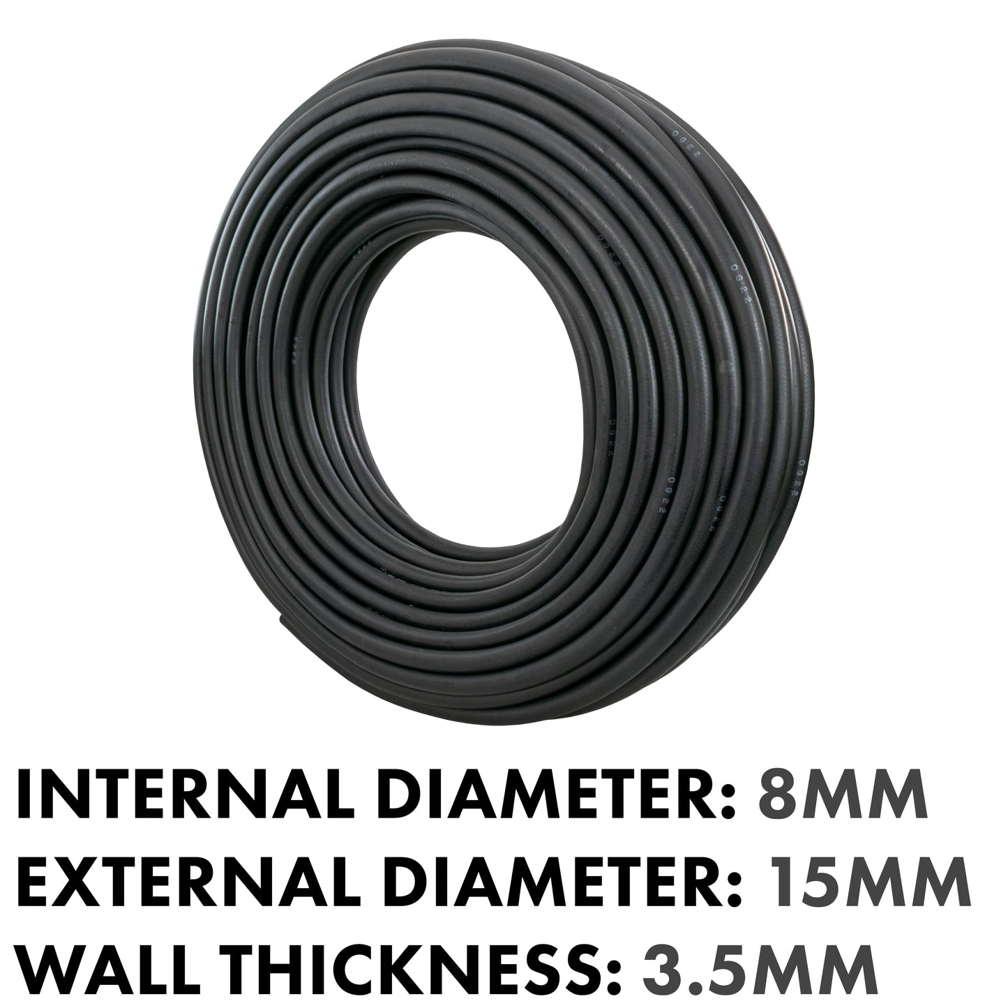 Rubber 8mm Braided Fuel, Oil Hose SAE J30 R6