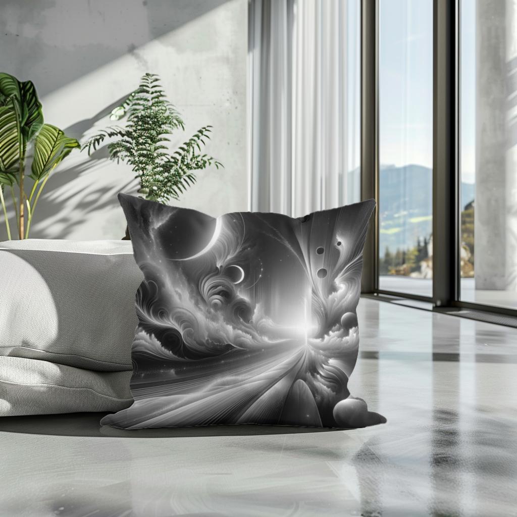 Silver Dreamworld Cotton Cushion