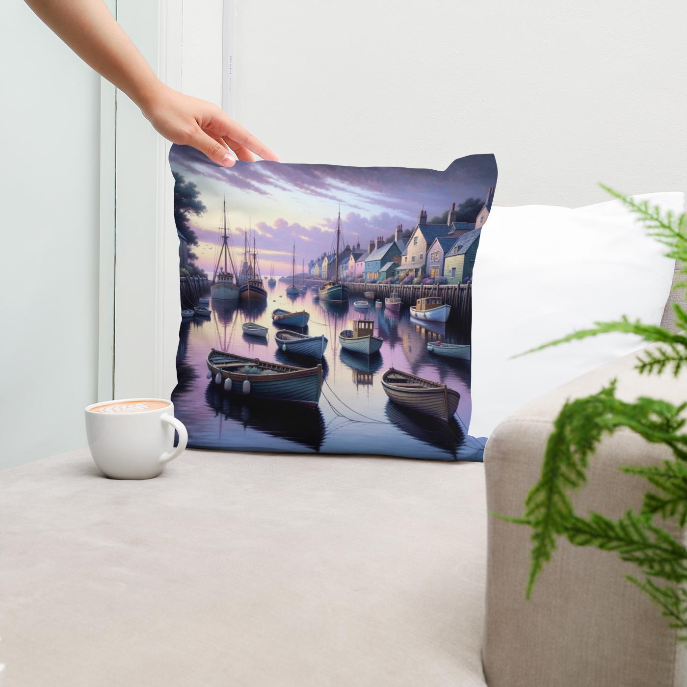 Twilight Harbor Cotton Cushion
