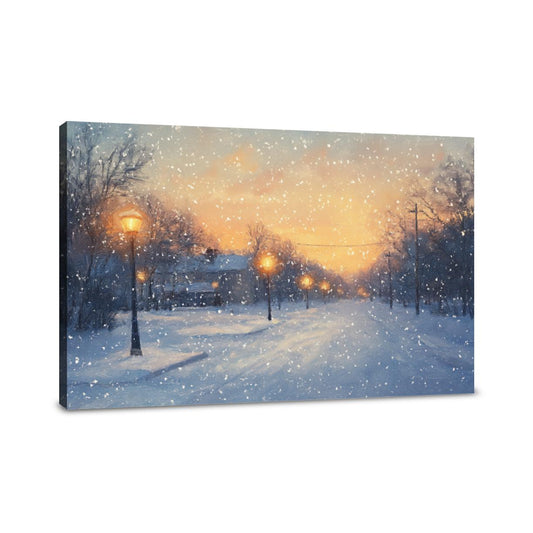 First Snow on Silent Canvas