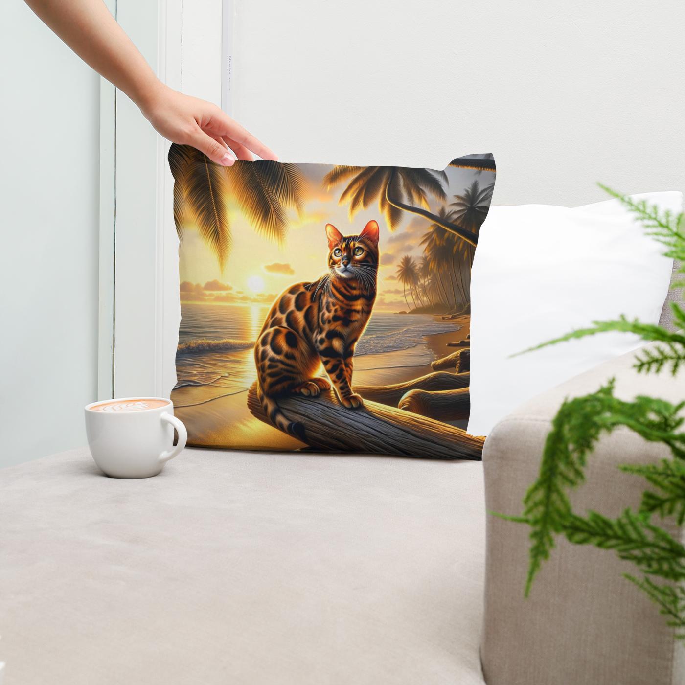 Tropical Twilight Cotton Cushion
