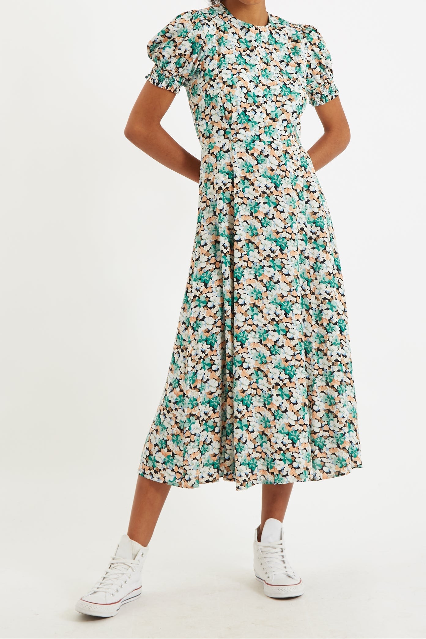 Romola Liseron Laced Back Midi Dress