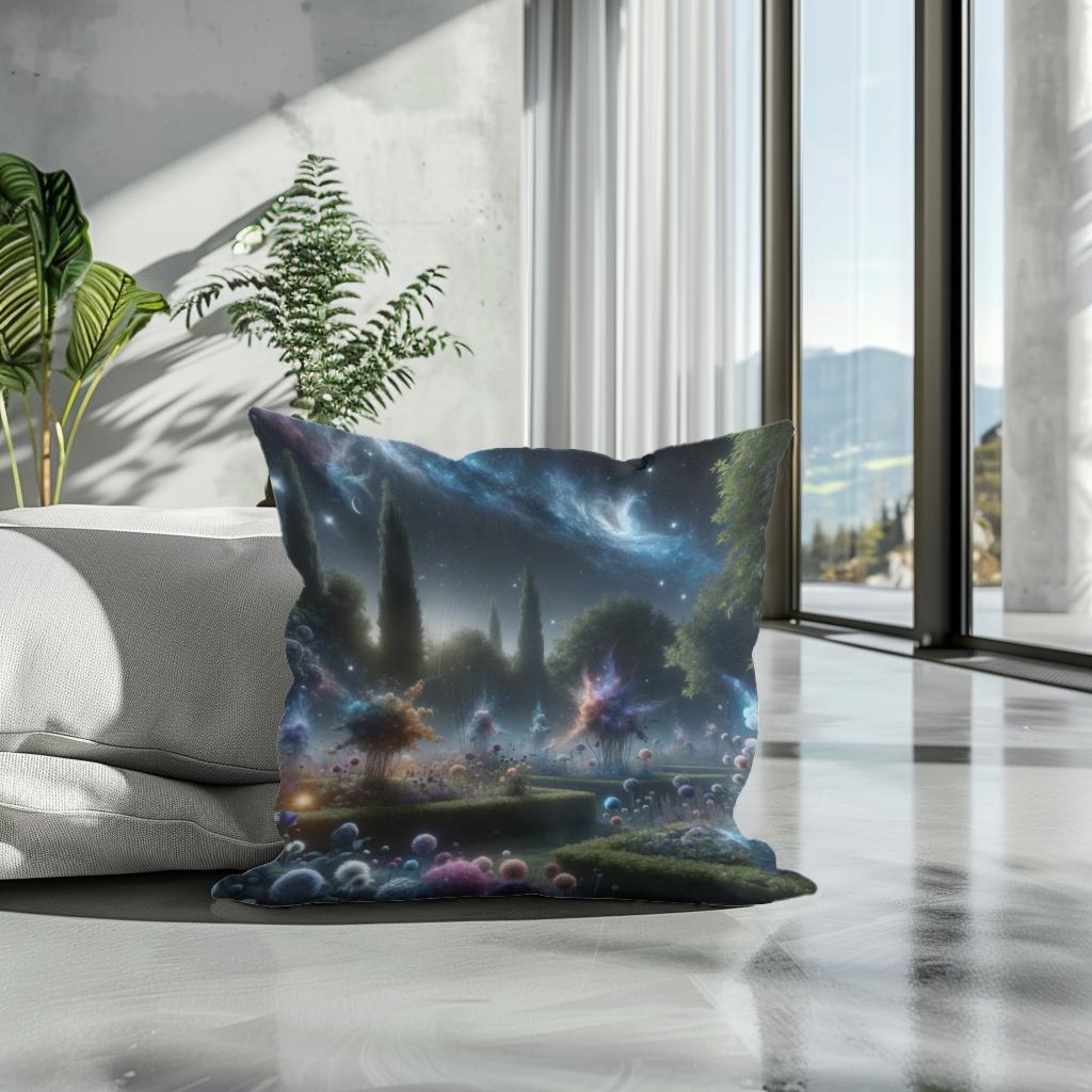 Cosmic Garden Cotton Cushion