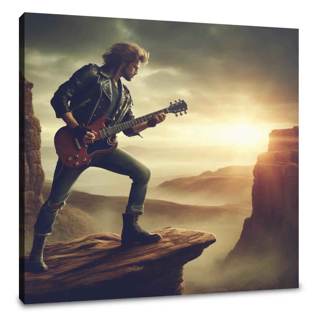 Rebel Guitarist Canvas