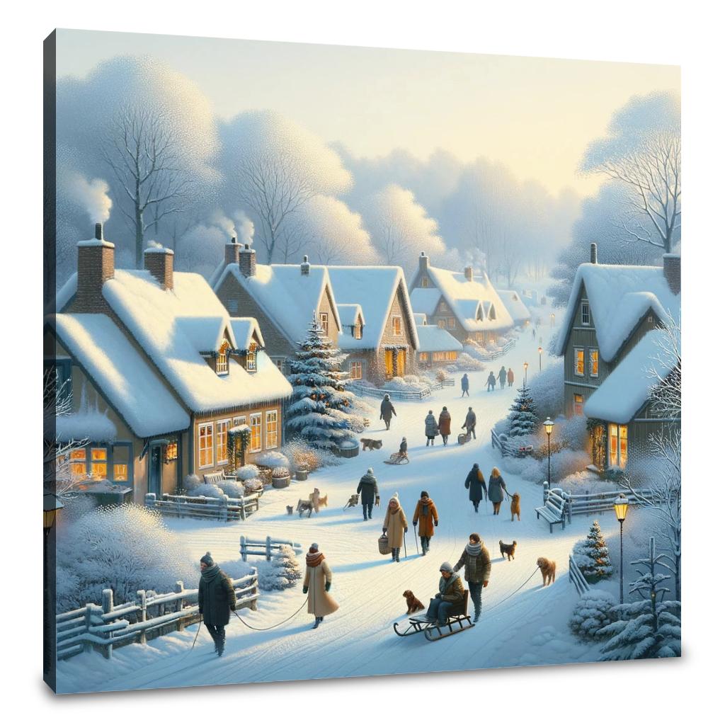 Winter Village Canvas