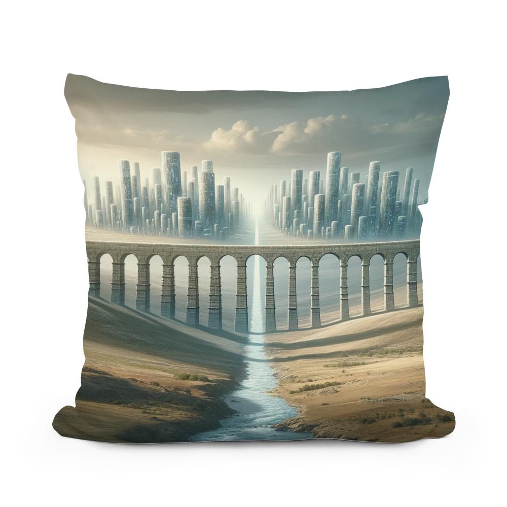 Aqueduct of Futures Past Cotton Cushion