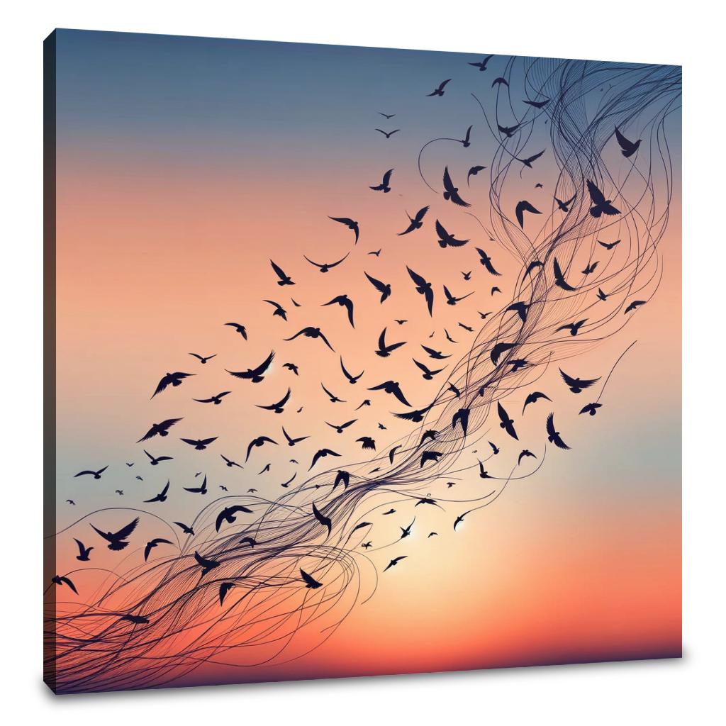 Twilight Avian Ballet Canvas