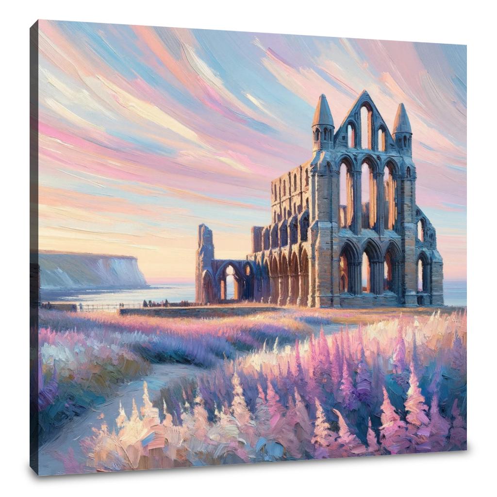 Whitby Abbey Sunrise Canvas