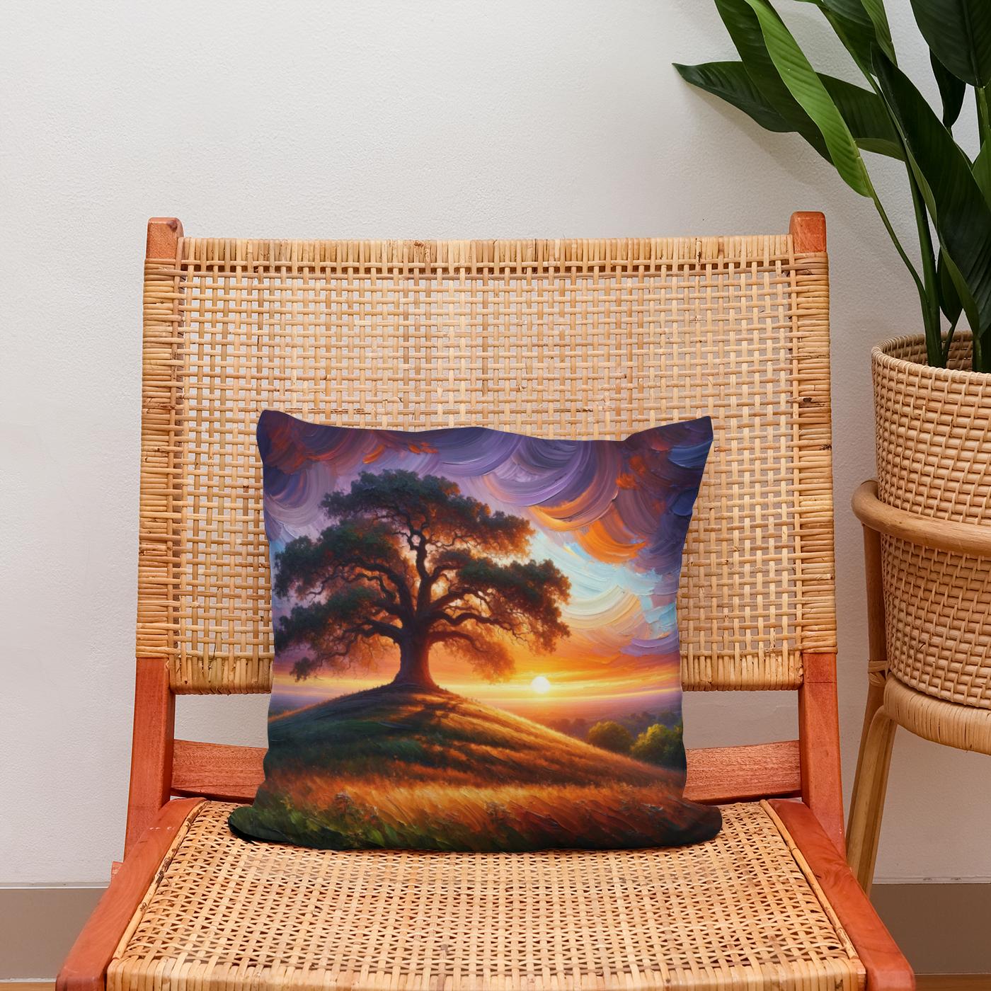 Sunset Oak Cotton Cushion