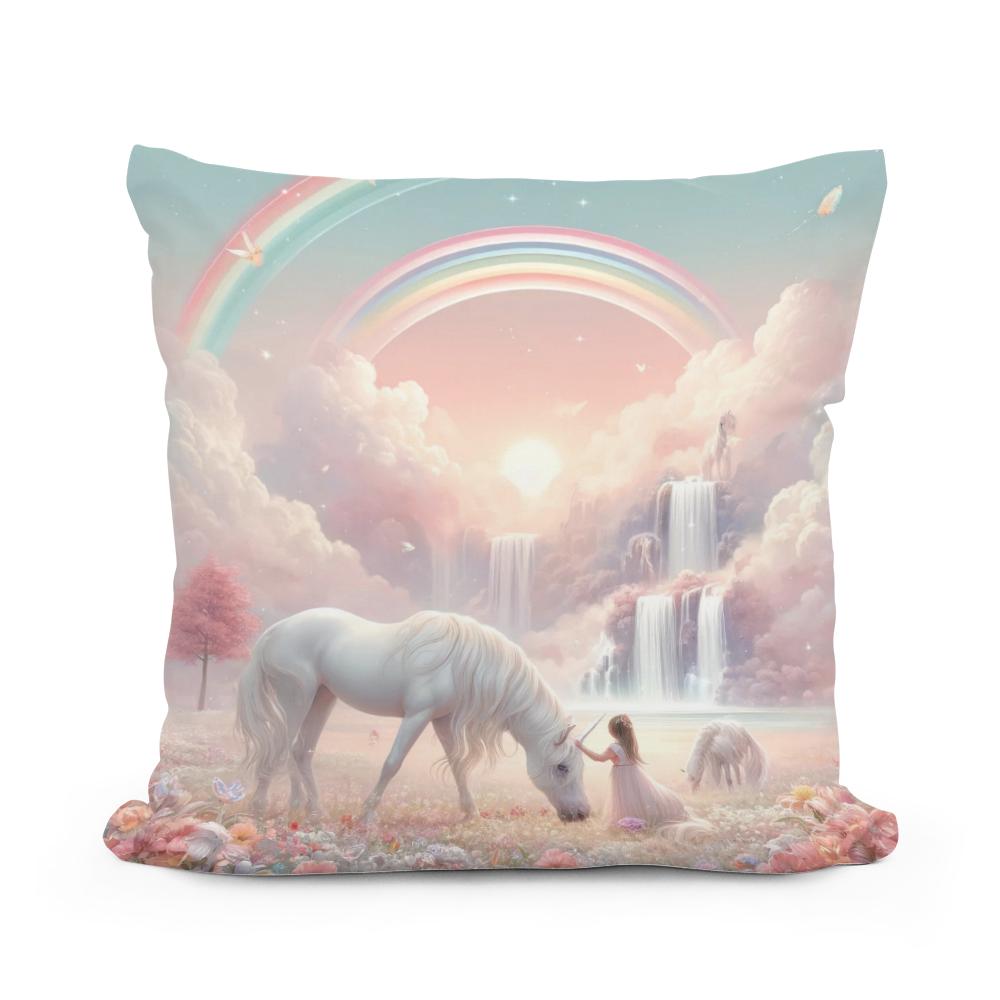 Enchanted Unicorn Meadow Cotton Cushion