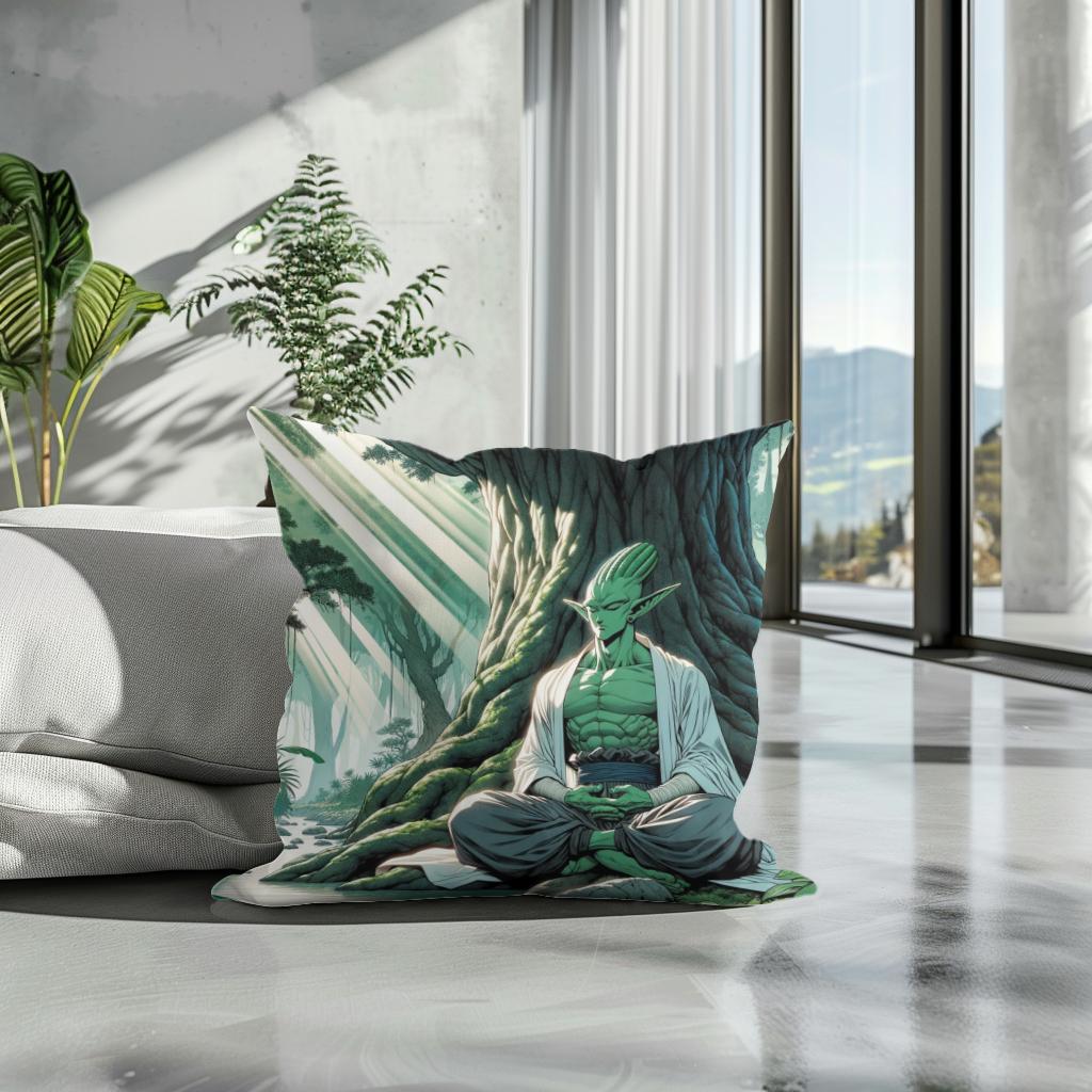 Verdant Wisdom Cotton Cushion