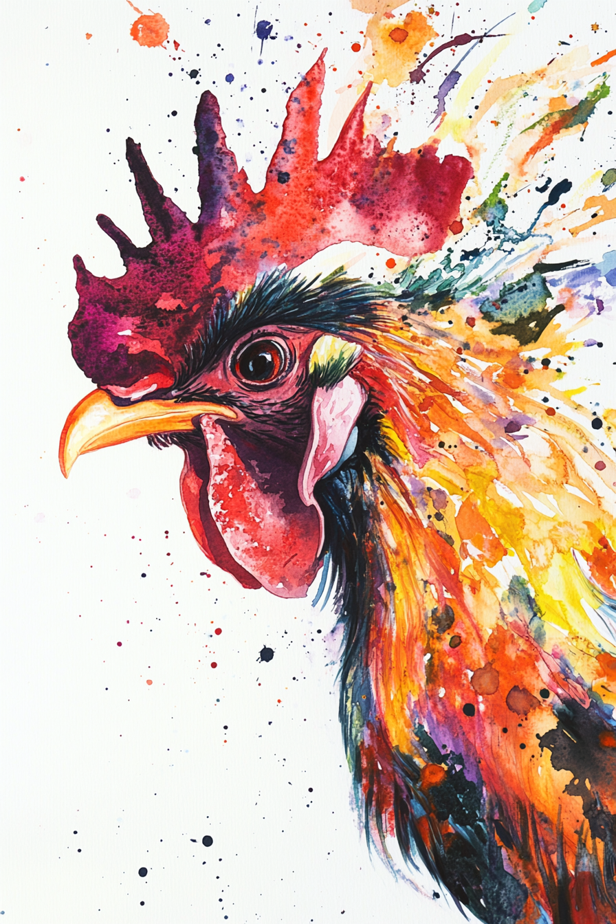 Radiant Rooster Canvas