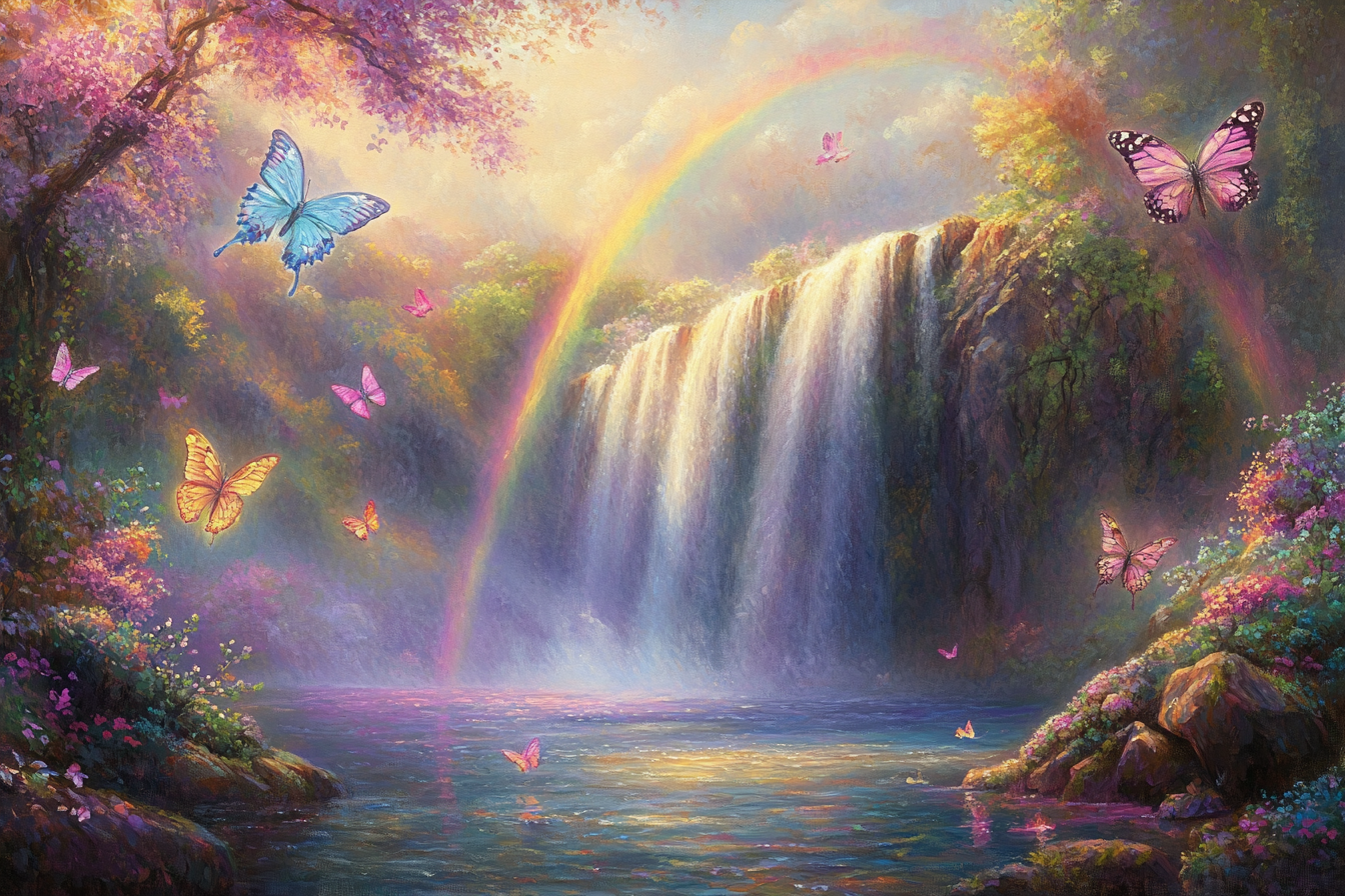 Rainbow Falls Wonderland Blanket