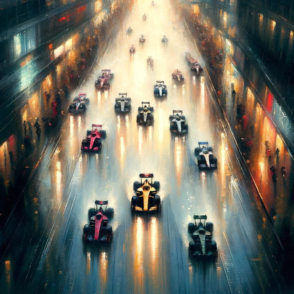 Rainy City Racer Canvas