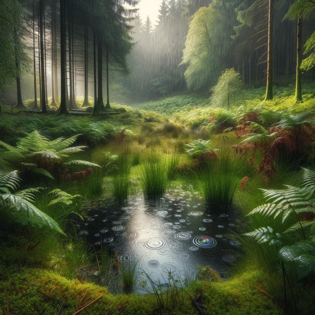 Rainy Forest Clearing Canvas