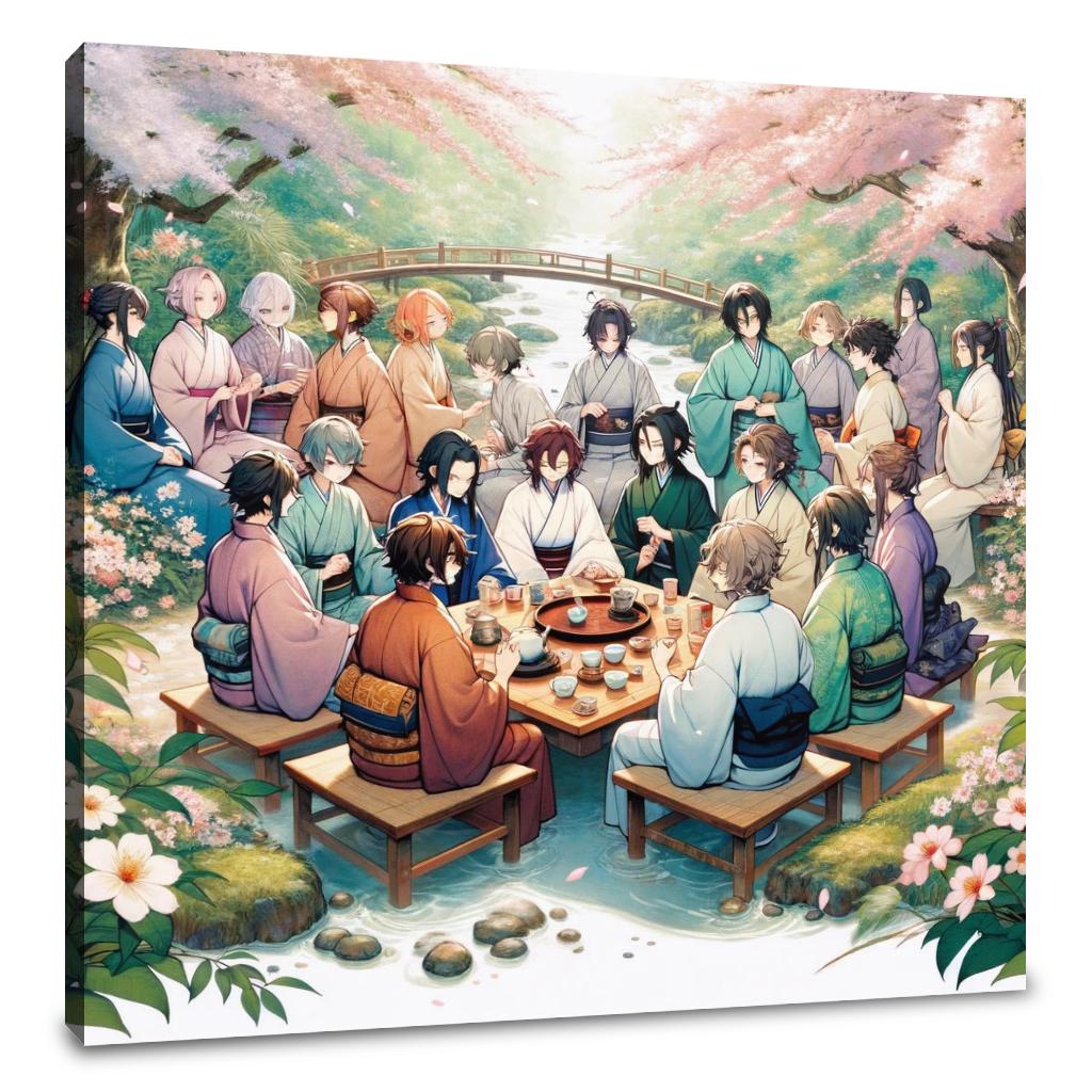 Sakura Garden Tea Party Canvas