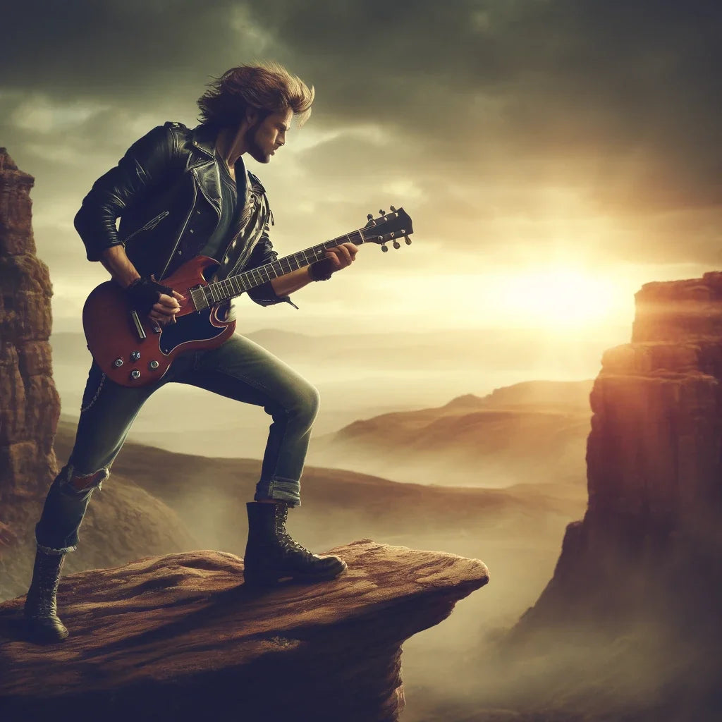 Rebel Guitarist Canvas