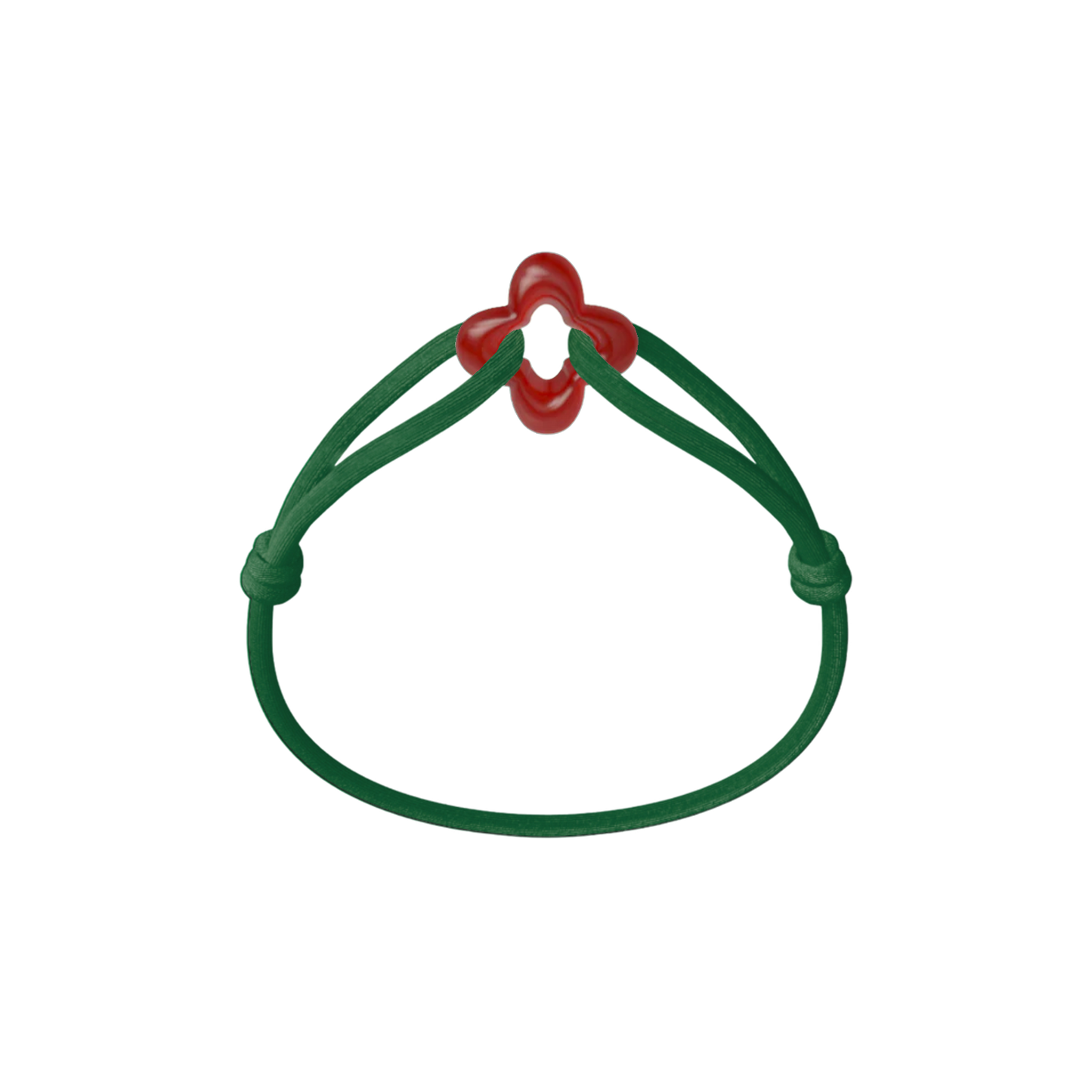 Red Clover Cord Bracelet