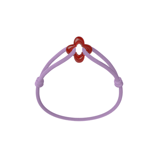 Red Clover Cord Bracelet