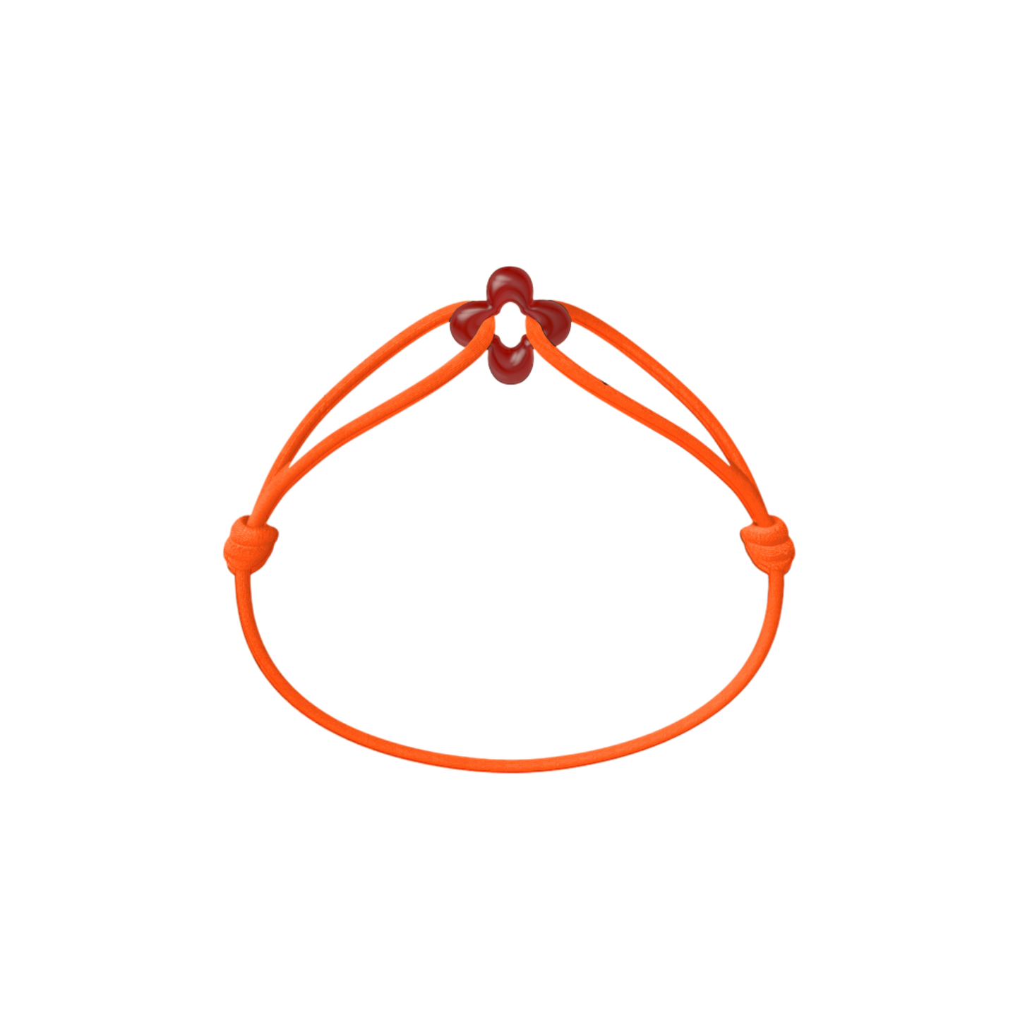 Mini Red Clover Cord Bracelet