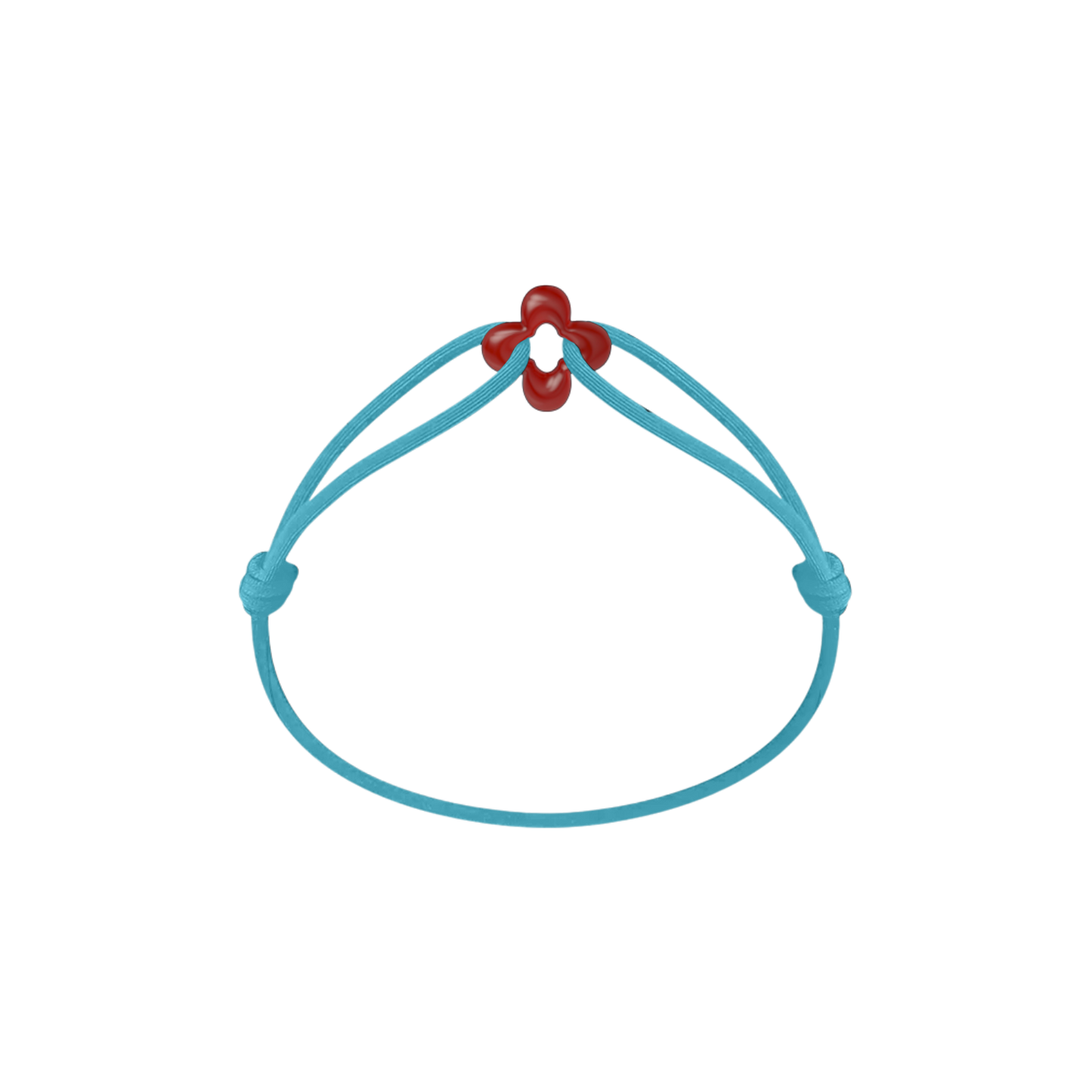 Mini Red Clover Cord Bracelet