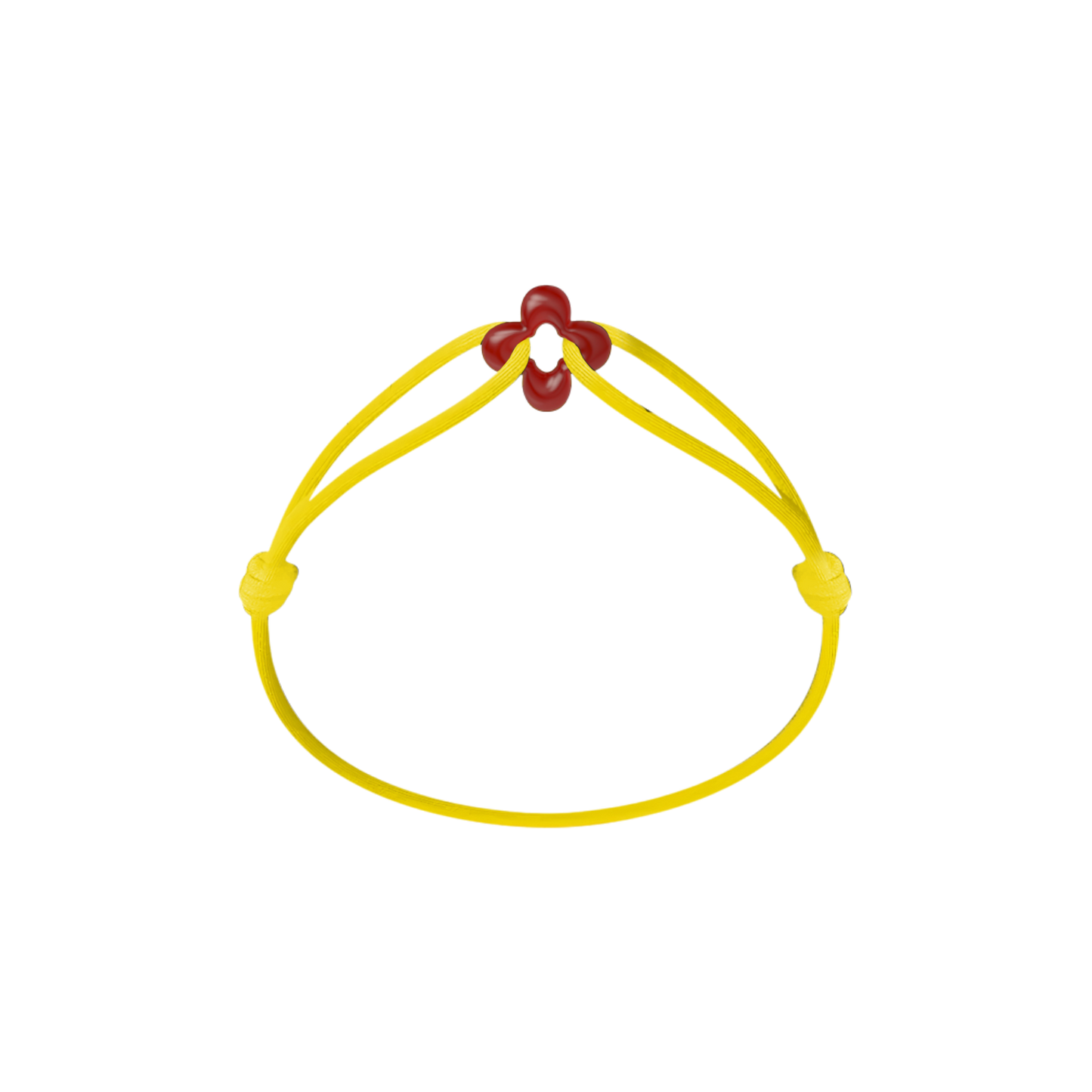 Mini Red Clover Cord Bracelet