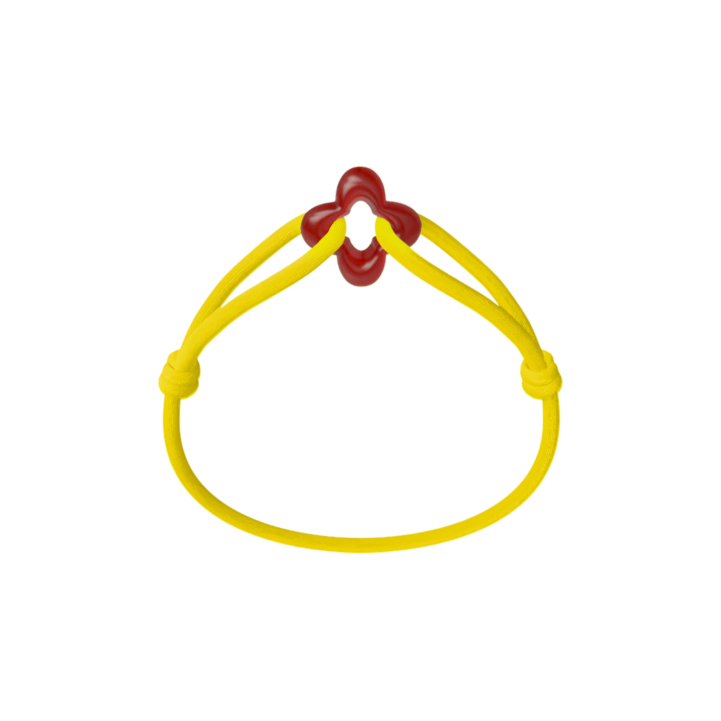 Red Clover Cord Bracelet