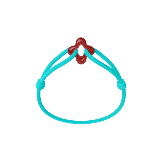Red Clover Cord Bracelet