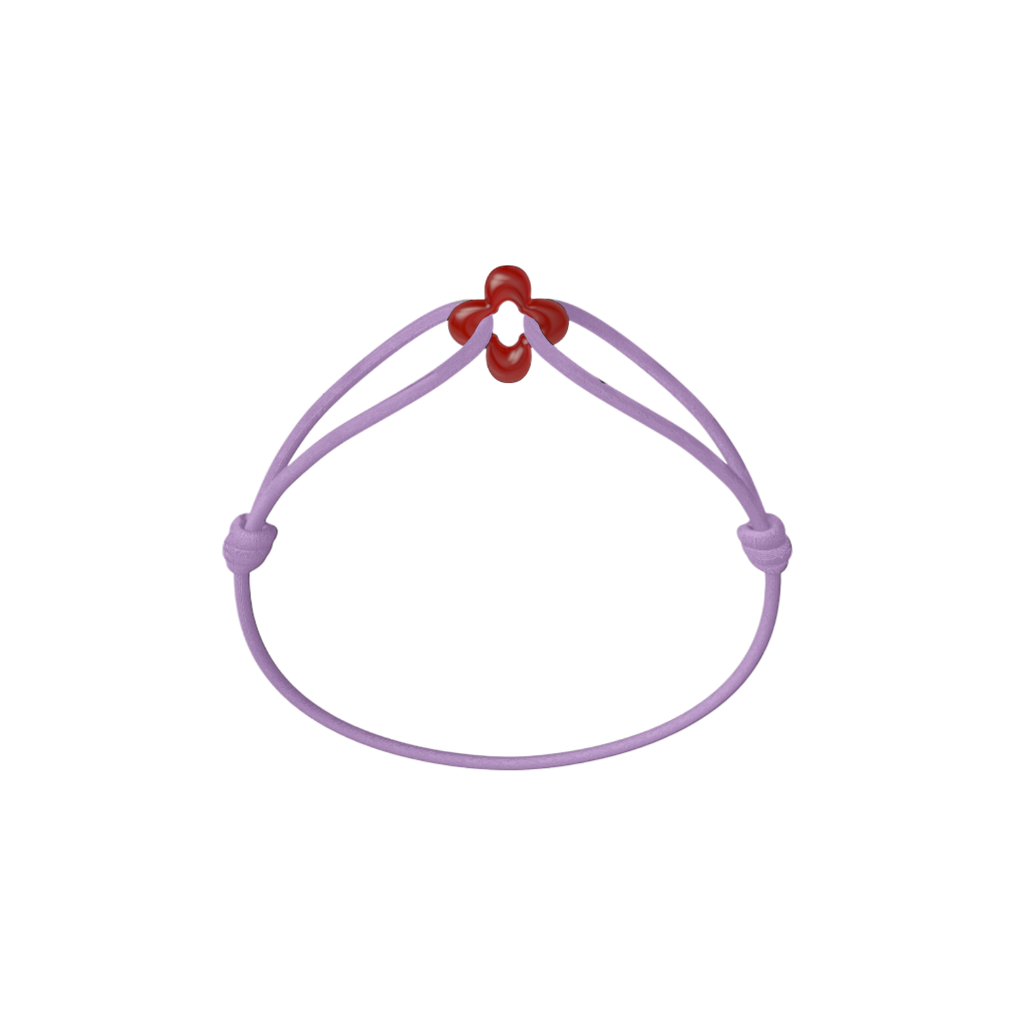 Mini Red Clover Cord Bracelet
