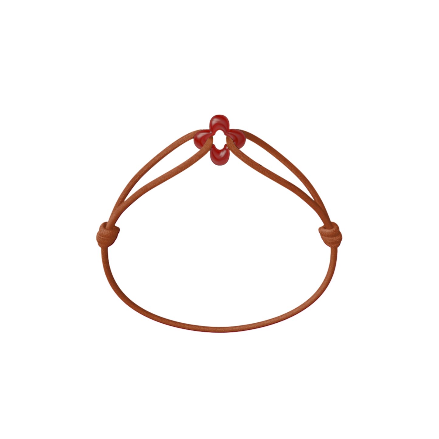 Mini Red Clover Cord Bracelet