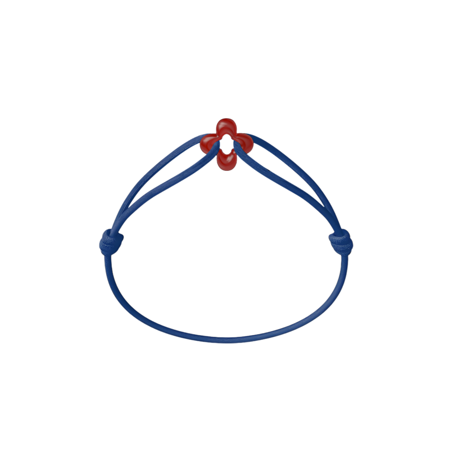 Mini Red Clover Cord Bracelet