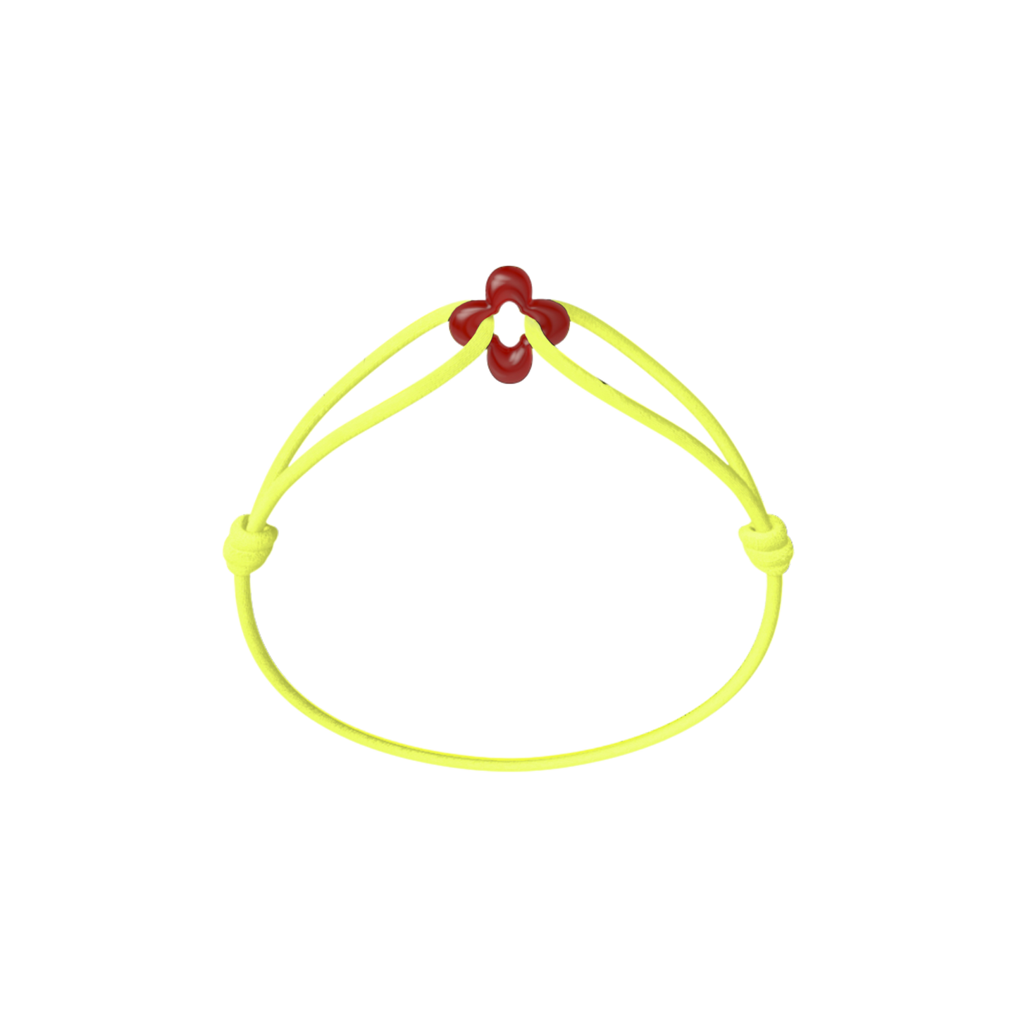 Mini Red Clover Cord Bracelet