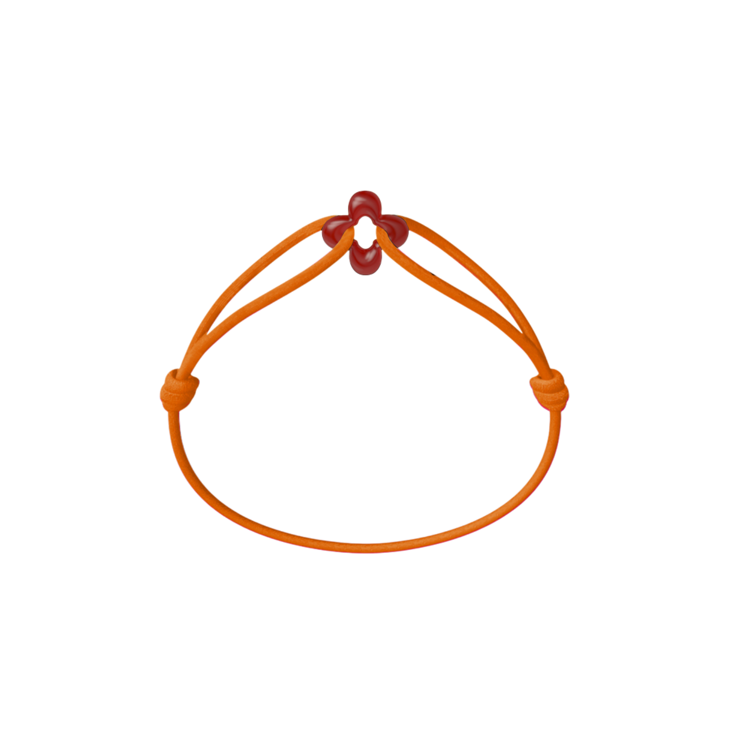 Mini Red Clover Cord Bracelet