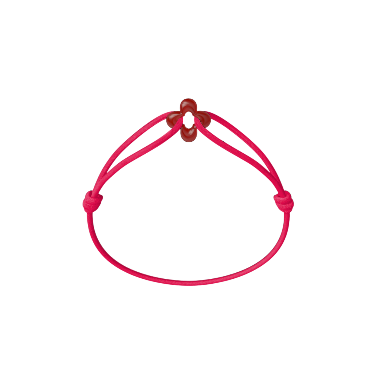 Mini Red Clover Cord Bracelet