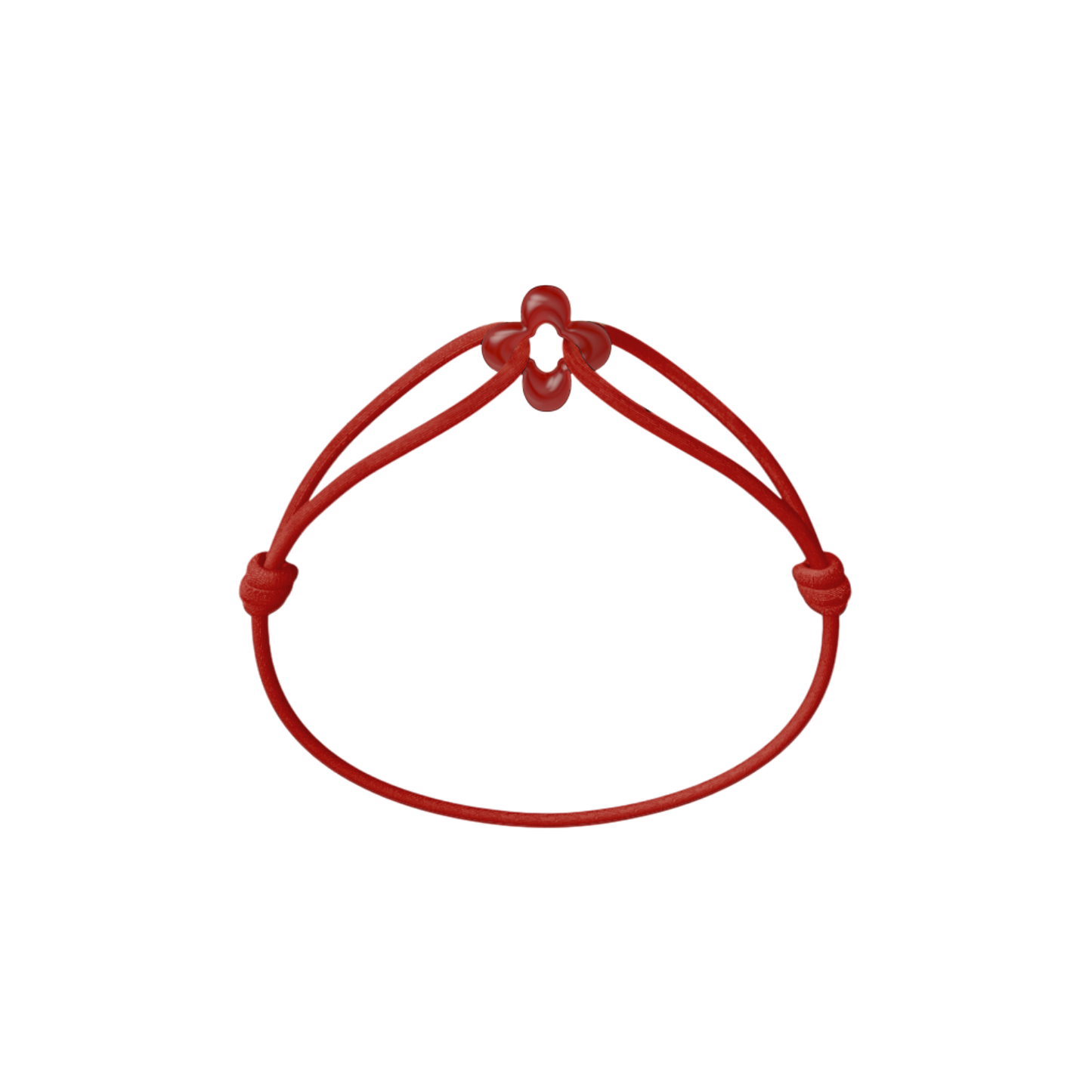 Mini Red Clover Cord Bracelet