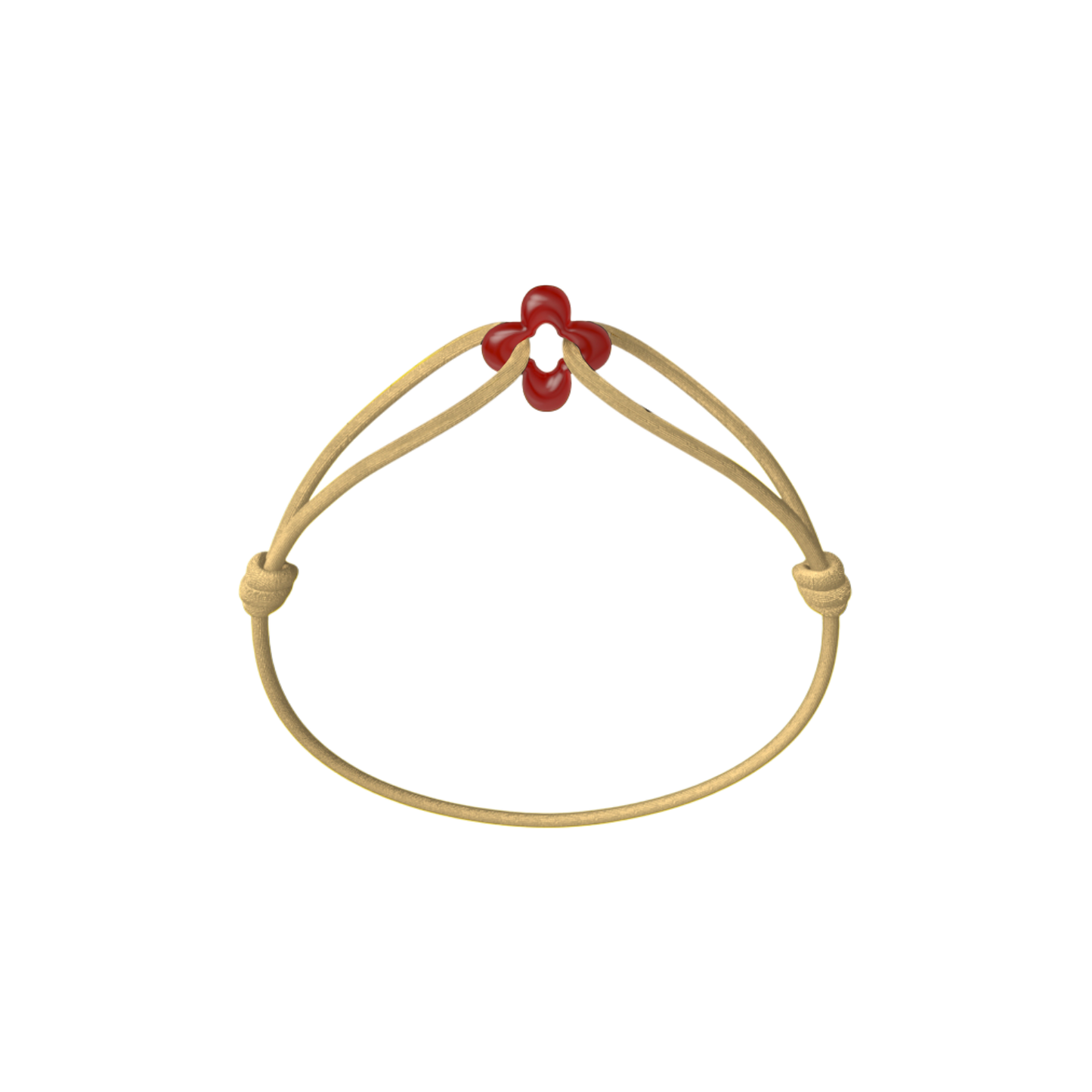 Mini Red Clover Cord Bracelet